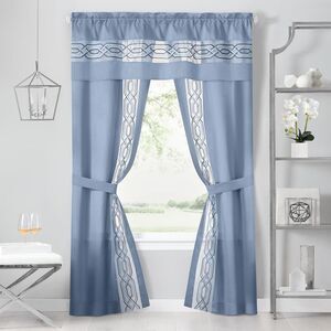 Achim Paige 5-Piece Window Curtain Set - 55 Width, 63 Length, 2 Inch Rod Pocket